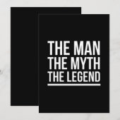The man myth legend funny sayings white bedankkaart (Voorkant / Achterkant)