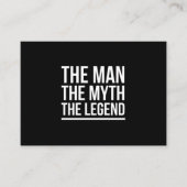 The man myth legend funny sayings white visitekaartje (Voorkant)
