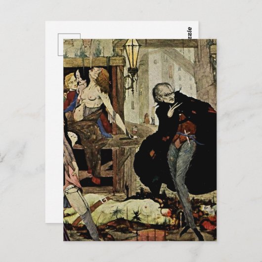 “The Man of the Crowd” by Harry Clarke Briefkaart (Voorkant / Achterkant)