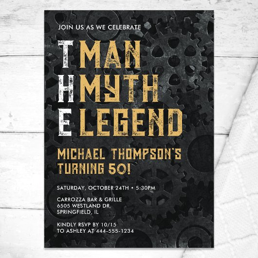 The Man The Myth The Legend 50th Birthday Kaart