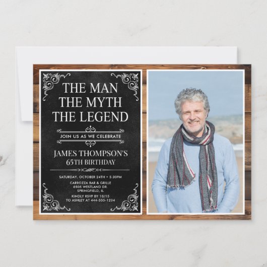 The Man The Myth The Legend 65th Birthday Kaart (Voorkant)