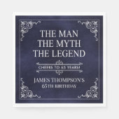 The Man The Myth The Legend 65th Birthday Servet (Voorkant)