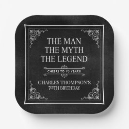 The Man The Myth The Legend 70th Birthday Papieren Bordje