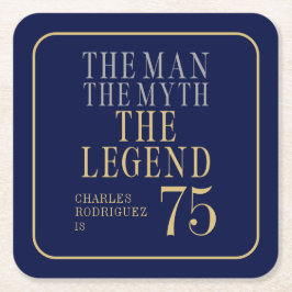 The Man The Myth The Legend 75th Birthday Kartonnen Onderzetters