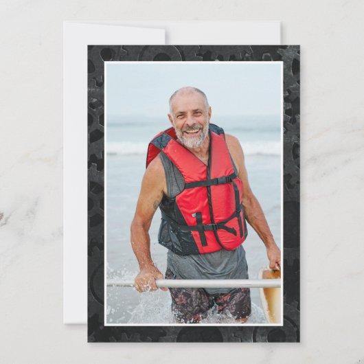 The Man The Myth The Legend 75th Photo Birthday Kaart (Achterkant)