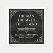 The Man The Myth The Legend 90th Birthday Servet (Voorkant)