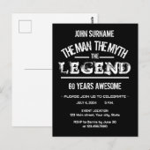 The Man The Myth The Legend Awesome Birthday Briefkaart (Voorkant / Achterkant)