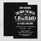 The Man The Myth The Legend Awesome Birthday Kaart (Voorkant / Achterkant)