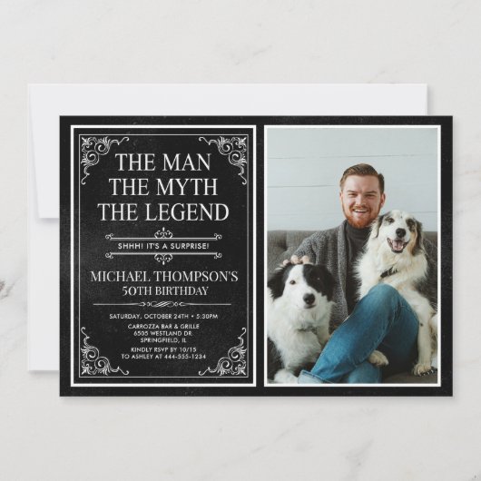 The Man The Myth The Legend Surprise 50th Birthday Kaart (Voorkant)