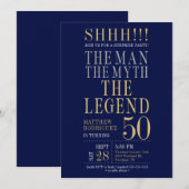 The Man The Myth The Legend Surprise 50th Birthday Kaart (Voorkant / Achterkant)