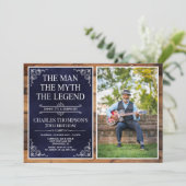 The Man The Myth The Legend Surprise 70th Birthday Kaart (Staand voorkant)
