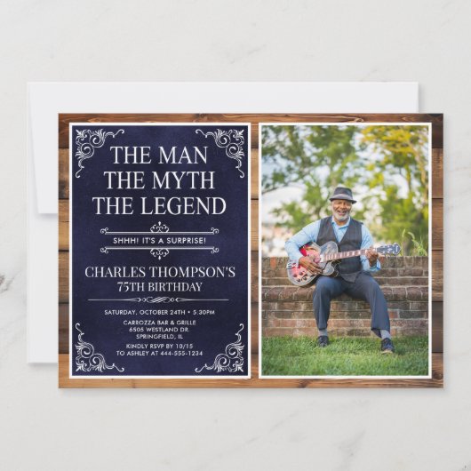 The Man The Myth The Legend Surprise 75th Birthday Kaart (Voorkant)