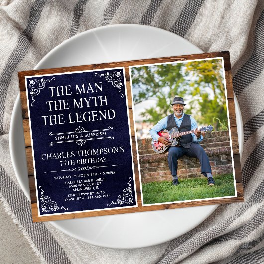 The Man The Myth The Legend Surprise 75th Birthday Kaart