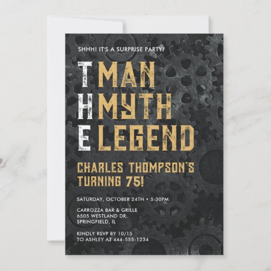 The Man The Myth The Legend Surprise 75th Birthday Kaart (Voorkant)