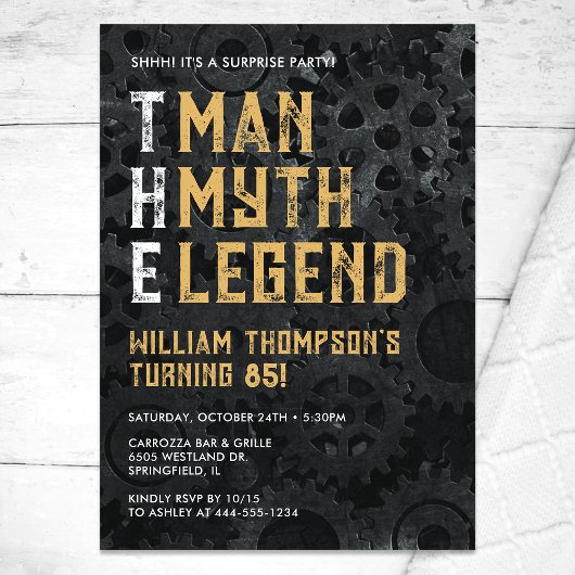 The Man The Myth The Legend Surprise 85th Birthday Kaart