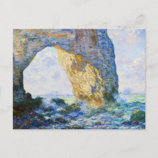 The Manneport, Rock Arch West of Etretat Monet Briefkaart