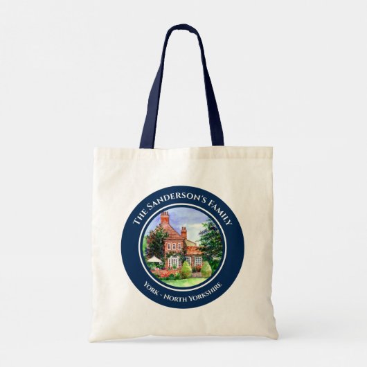 The Manor House Heslington York England Waterverf Tote Bag (Achterkant)