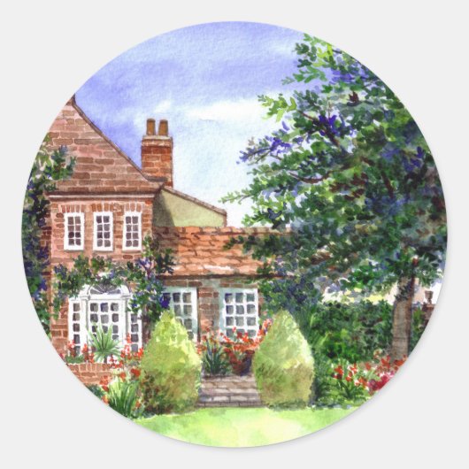 The Manor House, Heslington, York Ronde Sticker (Voorkant)