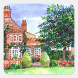 The Manor House, Heslington, York Vierkante Sticker
