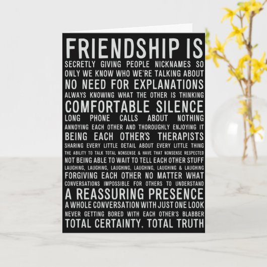 THE MANY REASONS **WE ARE BEST FRIENDS** BIRTHDAY  KAART (Gele Bloem)