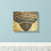 The Map of Hell, Abyss of Hell - Sandro Botticelli Canvas Afdruk (Insitu (Houten vloer))