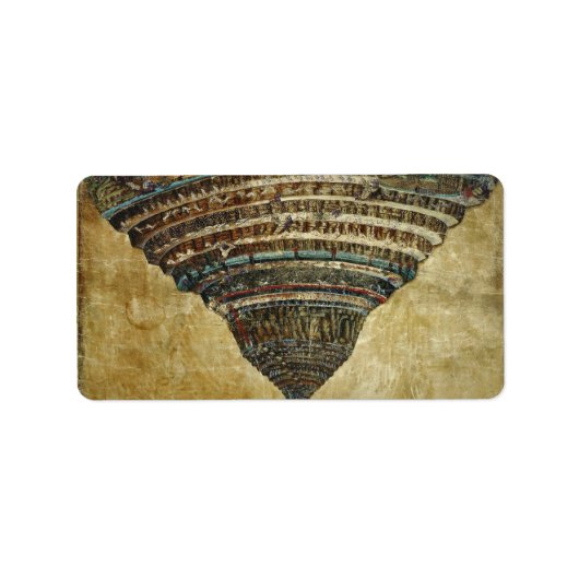 The Map of Hell, Abyss of Hell - Sandro Botticelli Etiket (Voorkant)