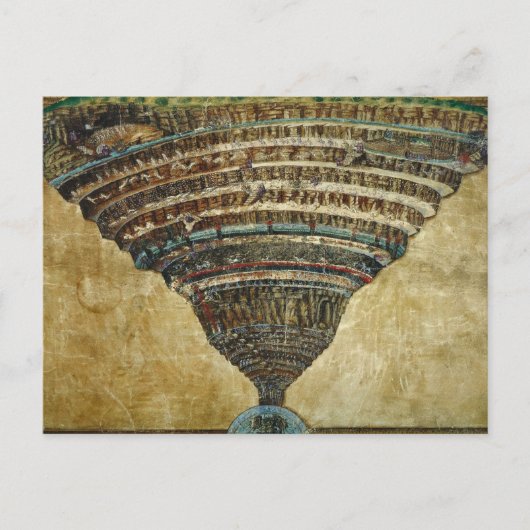 The Map of Hell, Abyss of Hell - Sandro Botticelli Feestdagenkaart (Voorkant)
