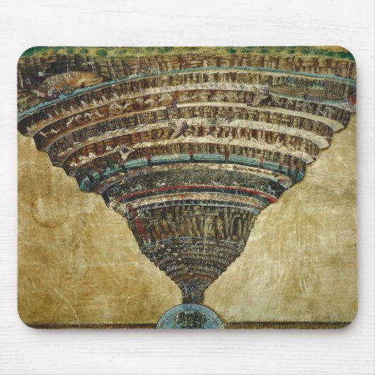 The Map of Hell, Abyss of Hell - Sandro Botticelli Muismat (Voorkant)