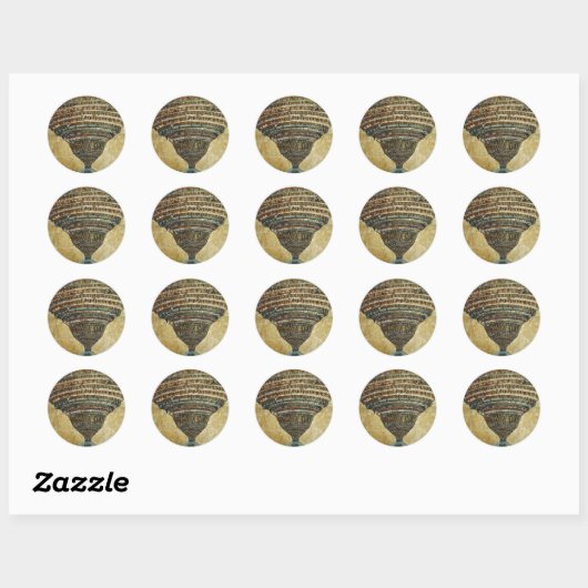 The Map of Hell, Abyss of Hell - Sandro Botticelli Ronde Sticker (Vel)