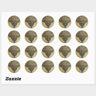 The Map of Hell, Abyss of Hell - Sandro Botticelli Ronde Sticker