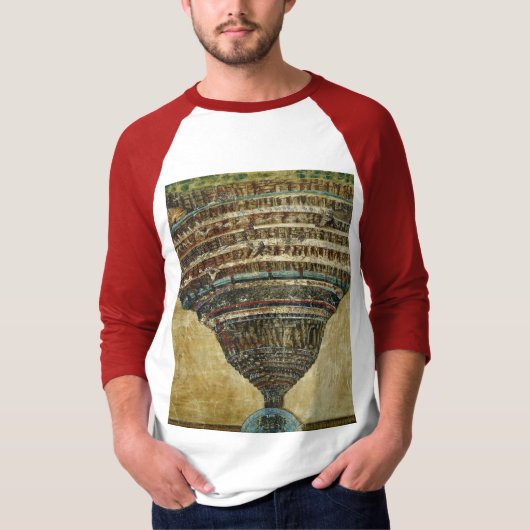 The Map of Hell, Abyss of Hell - Sandro Botticelli T-shirt (Voorkant)