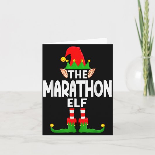 The Marathon Elf Family Christmas Pajama Party  Kaart (Voorkant)