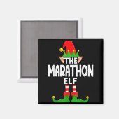 The Marathon Elf Family Christmas Pajama Party  Magneet (Voorkant / Achterkant)