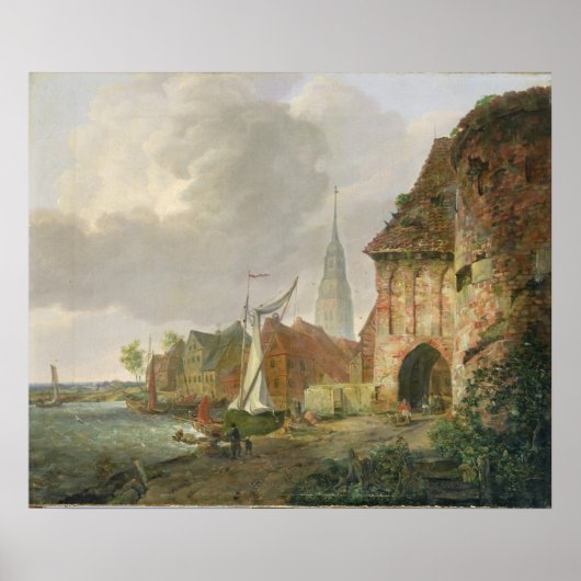 The March Gate in Buxtehude, 1830 Poster (Voorkant)