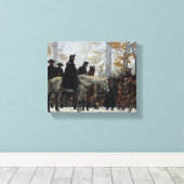 The March to Valley Forge door William B.T. Trego Canvas Afdruk (Insitu (Houten vloer))
