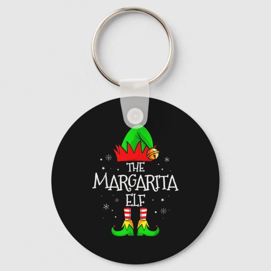 The Margarita Elf Matching Family Christmas Mens W Sleutelhanger (Voorkant)