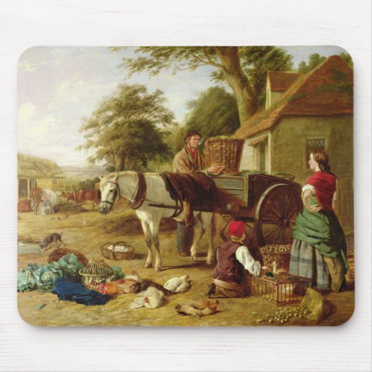 The Market Cart, 1864 (olie op canvas) Muismat (Voorkant)