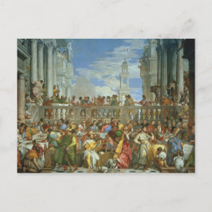 The Marriage Feast at Cana, c.1562 (olie op canvas Briefkaart