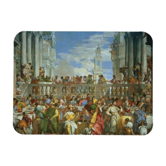 The Marriage Feast at Cana, c.1562 (olie op canvas Magneet (Horizontaal)