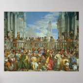 The Marriage Feast at Cana, c.1562 (olie op canvas Poster (Voorkant)