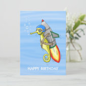 The Marvelous Yellow Rocket Seahorse Kaart (Staand voorkant)