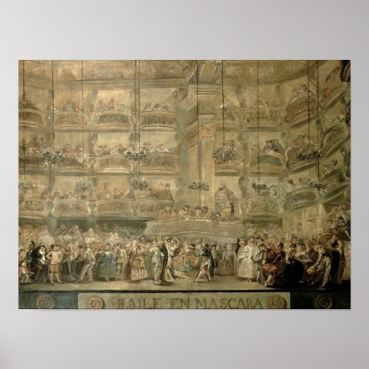 The Mask Ball, c.1767 Poster (Voorkant)