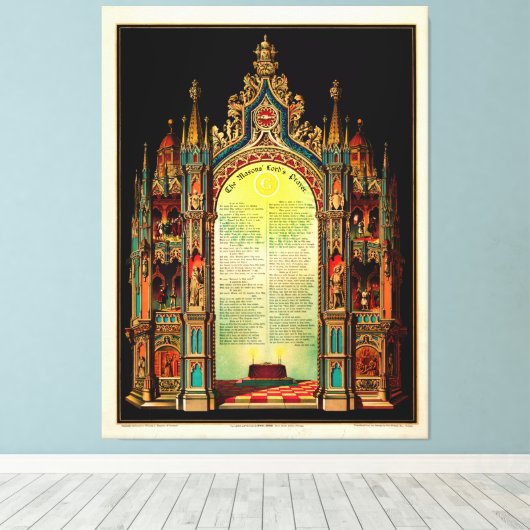 The Masons' Lord's Prayer (1892) Canvas Afdruk (Insitu (Houten vloer))