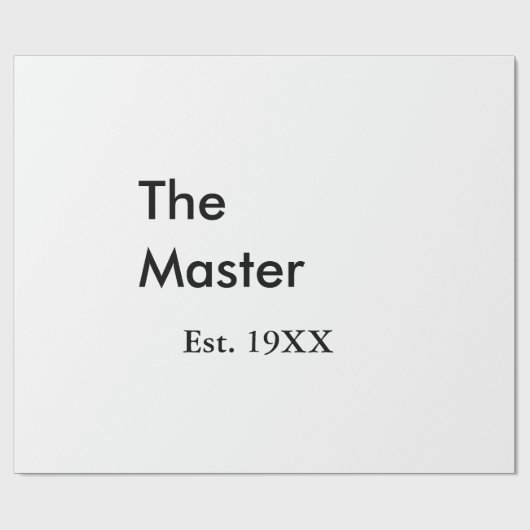 The Master boss name est year date man king title Cadeaupapier (Vlak)