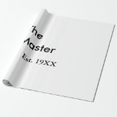 The Master boss name est year date man king title Cadeaupapier (Uitgerold)