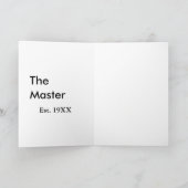 The Master boss name est year date man king title Kaart (Binnen)