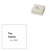 The Master boss name est year date man king title Rubberstempel (Gestempeld)