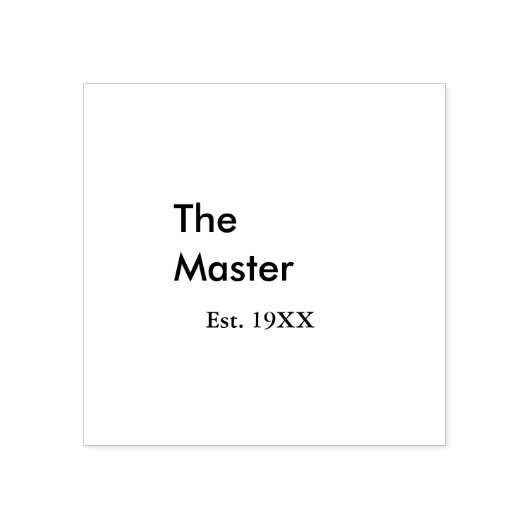 The Master boss name est year date man king title Rubberstempel (Afrduk)
