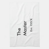 The Master boss name est year date man king title Theedoek (Verticaal)