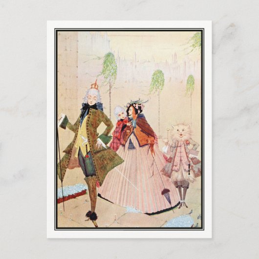 The Master Cat van Harry Clarke Briefkaart (Voorkant)